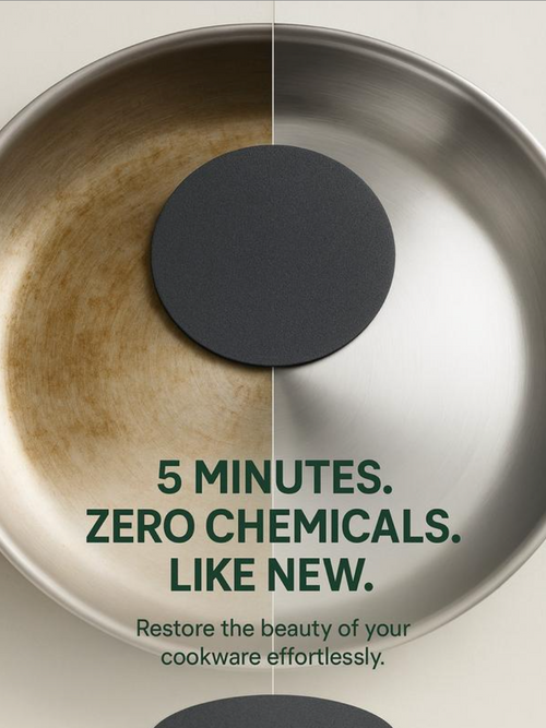 Non toxic sponge for stainless steel cookware